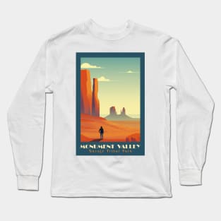 Monument Valley National Park Travel Poster Long Sleeve T-Shirt